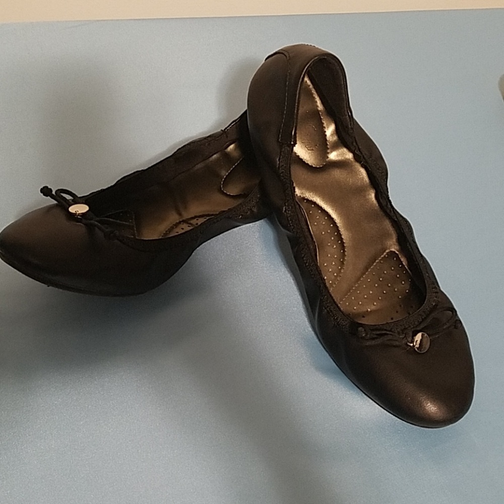 Packable folding travel Flats size 11 black